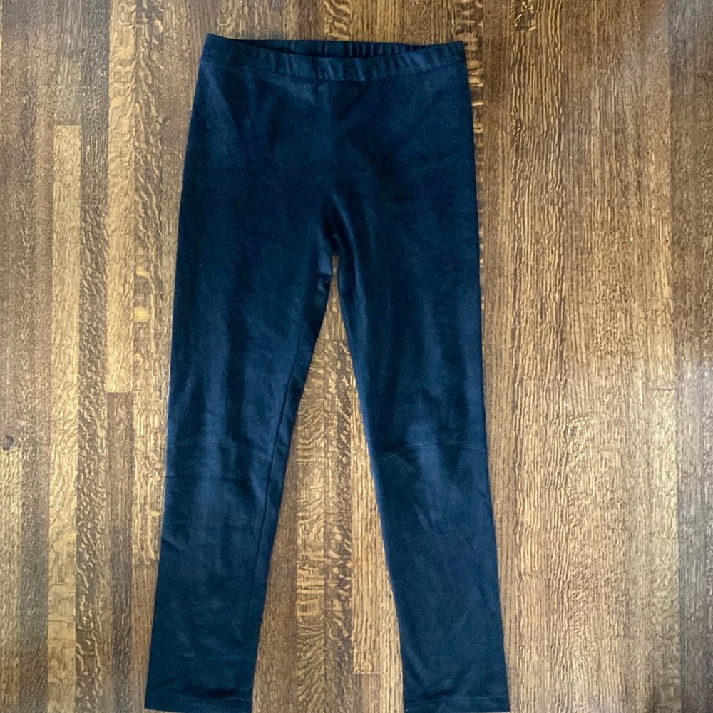 Women’s William B Black Faux Suede Legging Tights Pants Sz L
